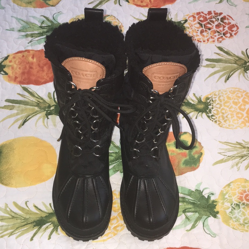 COACH New York lace up boot
